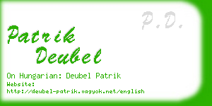 patrik deubel business card